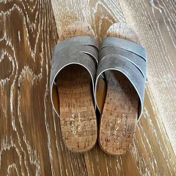 Kork-Ease | Menzie Banded Slide Wedge Sandals | Soft Gold | 9 - Picture 5 of 14